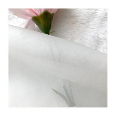 Imagem de 10 Momme 100% seda amoreira organza cetim roupas tecido tule vestidos de noite para mulheres para costura por jardas SOS10L (branco natural, 1 jarda)