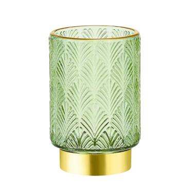 Imagem de LEICURACE Organizador de pincéis de maquiagem, porta-escovas de dentes, porta-lápis de mesa, copo de pincel de vidro vintage multifuncional (A42-1-US)