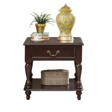 Imagem de Mesa de canto para sala de estar, sofá quadrado, mesa lateral para quarto, mesa de cabeceira para uso doméstico, pequena mesa de centro, suporte de armazenamento para sofá, mesa lateral