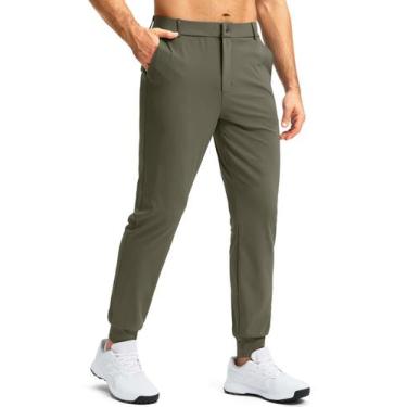 Imagem de Calças G Gradual Golf Joggers Stretch para homens, verde militar claro