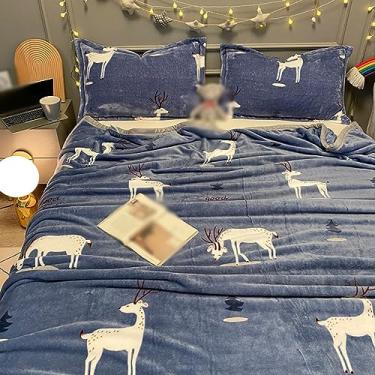 Imagem de Cobertor, único, quente, microfibra, cobertor de colo, elegante, semi-duplo, cobertor de pele, macio (cor 6, 180 * 200 cm)