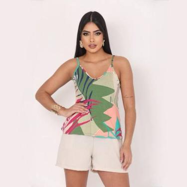 Imagem de Blusa Feminina Regata Alcinha Estampadas Casual e Elegante - Marlui Mo