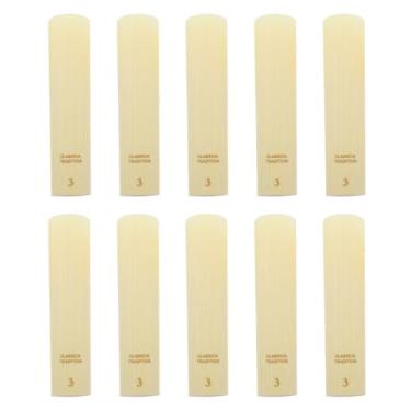 Imagem de Reeds de Sax Alto, 10pcs, Excelente Resposta, Elasticidade Impede a Deformação, Som Estável, Superfícies Lisas e Bonitas, Colheita à Mão e Reeded Digitalmente (Força 3.0)