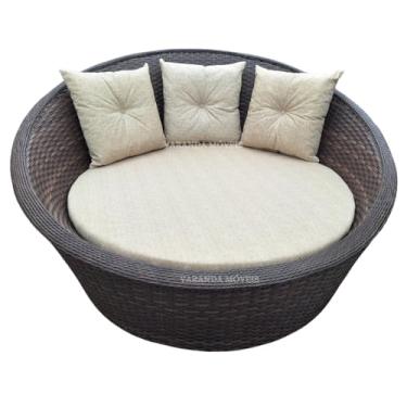 Imagem de Namoradeira Chaise Área Externa Fibra Sintética E Alumínio