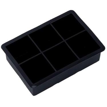 Imagem de Forma Gelo, Forma Silicone Gelo Grande 6 Cubos, Forminha Flexível(16,5 * 11,5 * 6cm)(KIT2)