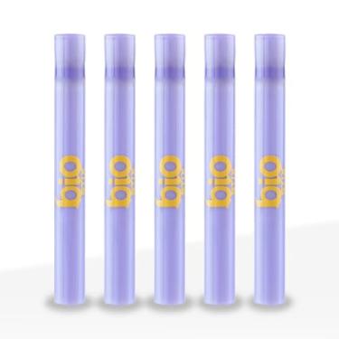 Imagem de BIO Stix: Chillum de palha de vidro de 10 cm com filtro de polpa, pacote com 5 - roxo