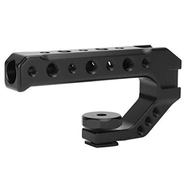 Imagem de Ulanzi UURIG R005 Alça universal para câmera com suporte para sapata fria 1/4 3/8 furos rosqueados para câmeras DSLR sem espelho, acessórios de liga de alumínio preto