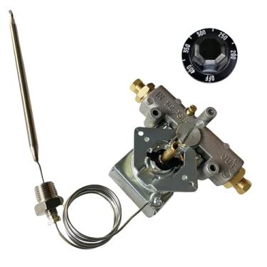 Imagem de MCAMPAS Termostato mecânico a gás de fritadeira milivolt com faixa de 200 a 400 F, caixa de material de 1/10.2 cm compatível com Pitco P5047588, Pitco GSA60301800, Pitco 4290-006 termostato a gás