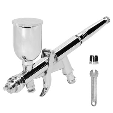 Imagem de SIUKE Kit de aerógrafo T217A conjunto de pincéis de ar de 0,5 mm com copos de fluidos de tinta de 15 CC para modelo de carro, pintura faça você mesmo, maquiagem, arte de unhas, decoração de bolo,