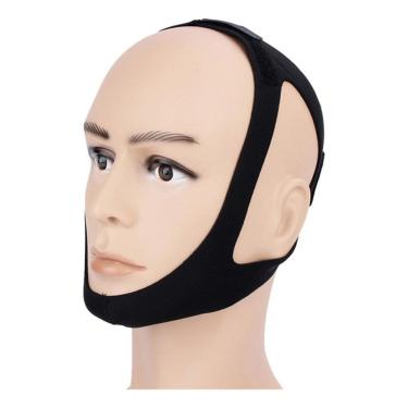 Imagem de Faixa Respire Melhor Anti Ronco Tecido Macio Papada Preto