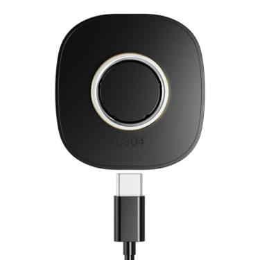 Imagem de BOVIPO Compatível com estação de carregamento rápido Oura Ring Gen4 com cabo USB-C para Smart Ring (preto, tamanho 4)