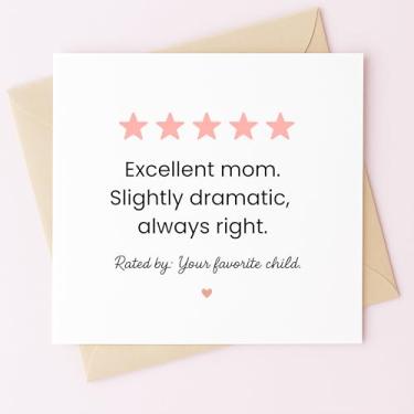 Imagem de MissDaisy - Cartões engraçados de aniversário de família "Excellent" Série Personalidade - Cartões humorísticos para tia tio, mãe, pai, irmã | Cartolina premium de 300 g/m² quadrada de 14 x 14 cm |