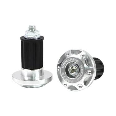 Imagem de Ponteiras De Guidão Para Motocicleta, Punhos CNC De Metal Com Contrape