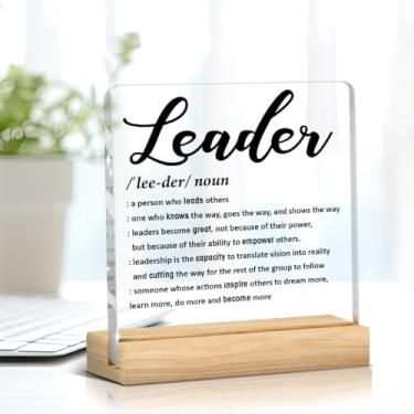Imagem de Thank You Appreciation Gifts for Women Men Leader Boss Mentor Supervisor Retirement Leaving Coworker Farewell Promotion Celebration Birthday Office Desk Decoration Acrylic Table Signs