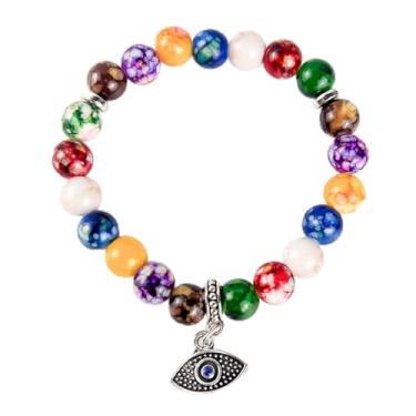 Imagem de Pulseira feminina com contas de cristal de cura de pedras preciosas naturais para ioga e equilíbrio de energia com caixa de presente, Elastic, Pedra, Sem Pedra Preciosa