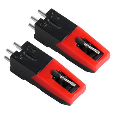 Imagem de 2 cartuchos universais de toca-discos, cartuchos de toca-discos para discos de vinil, diamante Stylus agulha, toca-discos para fonógrafo LP, Victrola, ION, Crosley