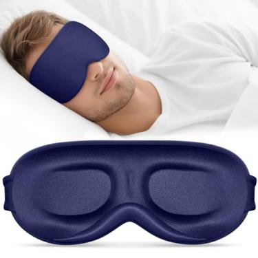 Imagem de Vynix Máscara de dormir para homens e mulheres - Máscaras de olhos 100% blackout para dormir - Máscara de dormir macia 3D para pessoas que dormem de lado - Extensões de cílios de pressão zero, sombra