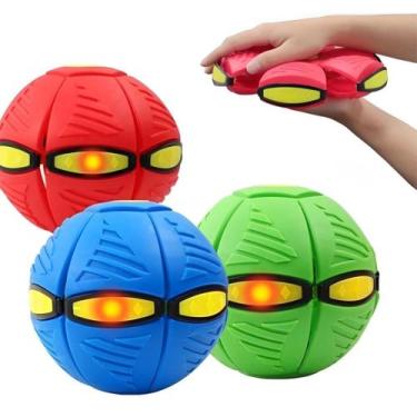 Imagem de Bola Mágica Disco Voador Frisbiee Led Criança Pet Animais Correr Distr
