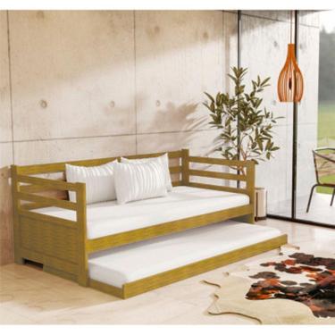 Imagem de Sofá Cama Em Madeira Enjoy Rústico Vintage Imbuia - Atraente Móveis