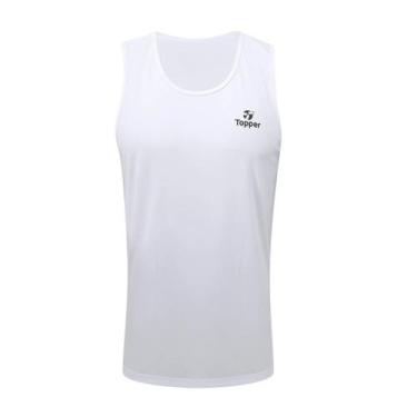 Imagem de Regata Topper Classic New Treino Futebol Dry Original, Branco, gg