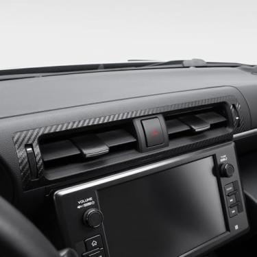 Imagem de BETTERHUMZ Compatível com Toyota GR86 para Subaru BRZ 2021 2022 2023 2024 2025 para Alcantara Carbon Leather Center Console Sticker Outlet Frame Trim Car Interior Acessórios (Couro Carbono)