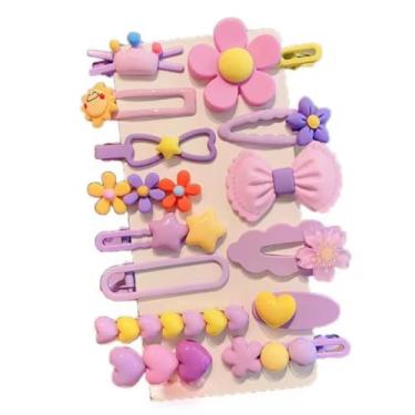 Imagem de kit Presilhas 14 unidades grampo TIC TAC De Cabelo Infantil menina feminino kit de Acessórios divertidos e alegres, presente para meninas (KIR ROXO)