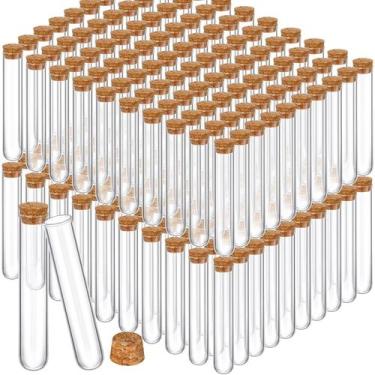 Imagem de Tubos de ensaio de vidro Thyle Clear com rolhas de cortiça 35 mL 200 u