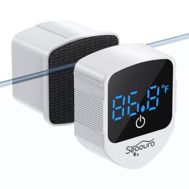 Imagem de Limpador magnético para aquário SEAOURA 2 em 1 com termômetro