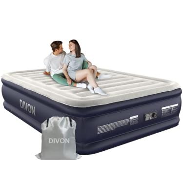 Imagem de DIVON Colchão De Ar Completo Com Bomba Embutida, Colchão Inflável Elevado De 18'' Com Autoinflagem/Desinflagem Em 2 Minutos, Colchão Inflável Mais Espesso E Atualizado, Colchão De Ar Com Bolsa De Ar