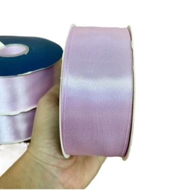 Imagem de ROLO Fita de Cetim Simples N°9 38mm, 50mts ideal para presentes, decorações, festas visual elegante e integração estilosa(LILÁS CLARO (COR 162))