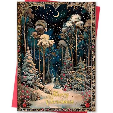 Imagem de MQMRYeto Cartões de floresta de Natal encantados, Feliz Natal, País das Maravilhas Mágico do Inverno, Lindos Cartões de Natal para Filha Filho Amigos