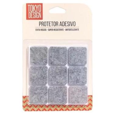 Imagem de Protetor quadrado de feltro para móveis 2,5 cm 9 unidades - MULTIART