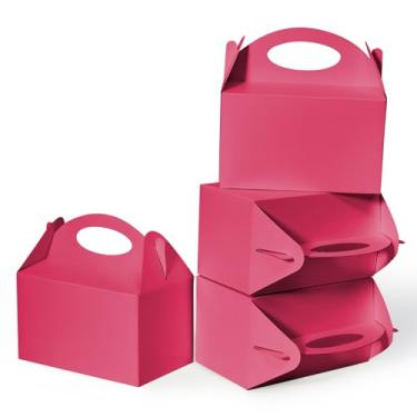 Imagem de Shallive 50 caixas pequenas de petisco de festa, sacos de presente de biscoitos doces de 15 cm para festa de aniversário infantil, rosa