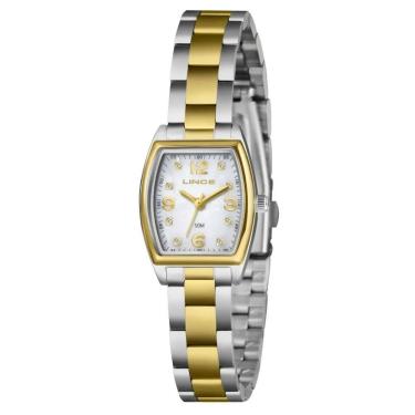 Imagem de Relógio Lince Feminino Ref: Lqth265l22 B2sk Retangular Bicolor