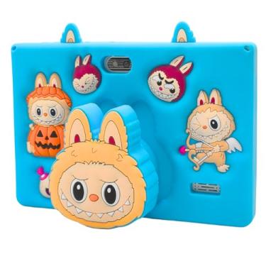 Imagem de Tablet Infantil Kids E15 Tela 7" IPS 128GB / 8GB RAM Bateria 4000 mAh, Câmera 8MP, Android 12 com Capa Silicone e Alça para Entretenimento e Jogos (Azul)