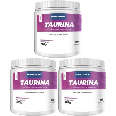 Imagem de Kit 3X Taurina - 120g Sem Sabor - NewNutrition-Masculino