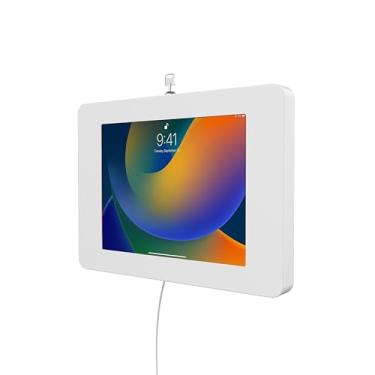 Imagem de Suporte de parede para iPad com trava – Gabinete pequeno de bloqueio CTA antirroubo com trava de chave e roteamento de cabo interno para iPad Mini 1, 2, 3, 4, 5, 6, Samsung Tab A 8 polegadas, Lenovo Tab E8 – Branco (PAD-PSWW)