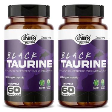 Imagem de Kit 2 Black Taurine 60 Cápsulas 1000mg Taurina Unilife-Unissex