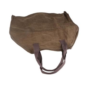 Imagem de Domary Saco de Transporte de Lenha de Lona Resistente, Sacola de Tronco Resistente a Arranhões Com Alça, Ideal para Acampamento Ao Ar Livre, Interior, Armazenamento de Forno