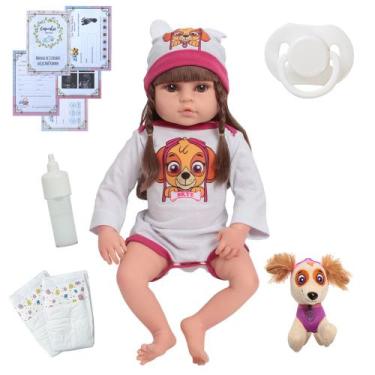 Imagem de Bebe Reborn Boneca Realista Menina Patrulha Canina Pelúcia - Cegonha R