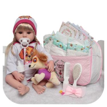 Imagem de Bebê Reborn Boneca Realista 46cm Com Bolsa Maternidade - Cegonha Rebor