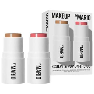 Imagem de Maquiagem por Mario Sculpt & Pop On the Go Contour & Blush Stick Duo Conjunto de Presente de Maquiagem - Médio Claro e Rosa Doce