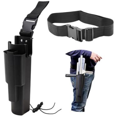 Imagem de Balde lateral de limpeza de janela em um coldre de cinto comporta 3 rodos e uma arruela (preto)