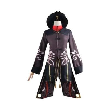 Imagem de Cosplay Hu Tao Feminino - Fantasia de Anime para Halloween, BR-P, Conj