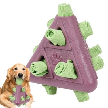 Imagem de Dispensador de comida para cães – Dispensador de comida para cães com formato de pirâmide, resistente a mordidas, brinquedo de quebra-cabeça para filhotes de tamanho pequeno, médio e grande