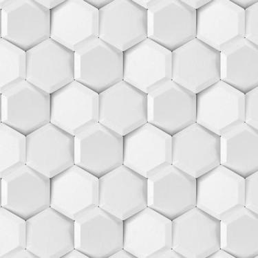 Imagem de Papel De Parede 3D Hexagano Geometricos Autocolante Lavavel - LRP