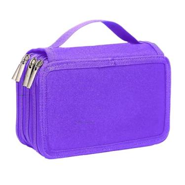 Imagem de Estojo Box Grande BakPak Unissex 4 Zípers Quadrado Divisória (Lilas)