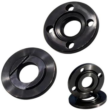 Imagem de Kit de porca de trava de metal compatível (pacote com 2) para Dewalt, Ryobi, Milwaukee, Makita, Black & Decker - Porca de flange de rebarbadora de ângulo interno e externo, substitui 224399-1,