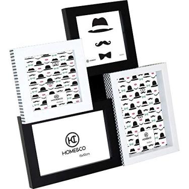 Imagem de PORTA-RETRATOS HOME&CO MADDIE 4 FOTOS PLÁSTICO PRETO