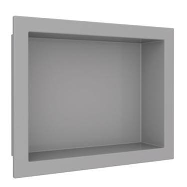 Imagem de Nicho Multiuso em Mármore Sintético Cinza Liso - Cozimax